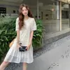 Vestido Casual de Moda de Verano 2026: Vestido Estilo Francés con Dobladillo Patchwork, Juvenil, Adelgazante, que Alarga la Figura, Fresco y Suave
