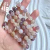 Jade Dorado de Xinjiang Jade Violeta Shetai Piedra Preciosa Material Fino Pulsera de Perlas Redondas Joyería de Jade Transmisión en Vivo Suministro Regalo Venta al por Mayor