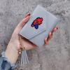 Bolsa para Monedas con Borla de Color Sólido de Spider-Man, Cartera Delgada, Cartera Corta, Portatarjetas de Estudiante, Cartera Corta con Múltiples Ranuras para Tarjetas