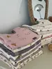 Conjunto de ropa de casa de otoño e invierno para niños Ningli, top y pantalones de otoño, ropa interior térmica de dibujos animados de mezcla de lana de grado A para niñas