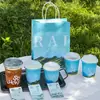 Copo Descartável para Milk Tea e Café com Tampa Copo de Papel para Bebidas de Chá Embalagem Comercial Espessada para Bebidas Quentes para Levar com Logo Impresso