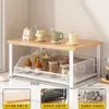 Estante de Almacenamiento de Escritorio, Soporte para Cafetera de Encimera de Mesa de Comedor, Portavasos, Caja de Almacenamiento para Bolsitas de Té y Snacks, Organizador de Cesta Extraíble para Cocina