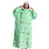 Outono e inverno Novas roupas preguiçosas pijamas urso branco flanela composta Roupas frias reais moletom com capuz de desenho animado camisola de dormir cobertor de TV