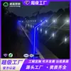 Luzes Solares de Jardim Personalizadas, Luzes de Paisagem LED de Perfil de Alumínio à Prova d'Água para Exterior, Luzes em Forma de 7 para Ruas de Parques Comunitários