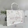 Bolsas de Lona Laminada en Stock, Bolsas Tote Promocionales 3D Personalizadas, Bolsas Tote de Algodón con Pintura Artística al Tinta