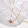 Cadena de clavícula pequeña de plata esterlina S925 para mujer, collar elegante de lujo con nicho, colgante de cadena de primavera de viento frío de celebridades cibernéticas