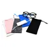 Bolsa de Fibra Personalizada con Cordón y Espejo, Bolsa Pura de Color con Cordón para Teléfono Móvil, Bolsa de Tela para Gafas, Bolsa de Almacenamiento con Logo Imprimible