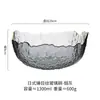 Bol de Cristal Transparente Japonés para el Hogar Espesor Grueso Tamaño Grande Bol para Frutas Bol para Ensalada de Verduras Bol de Cocina