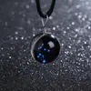 Gema del Tiempo Luminosa Collar 12 Constelaciones para Mujer Estilo Coreano Simple Estudiante Estilo Mori Fresco Cadena Clavícula Colgante de Vidrio