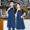 Delantal con impresión de logo, impermeable y a prueba de aceite, para catering, supermercados, restaurantes, fruterías, tiendas de té de leche, ropa de trabajo personalizada