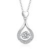 S925 prata esterlina inteligente amor jóias moda coreana zircão inteligente oco em forma de coração gota de água pingente uma geração de cabelo