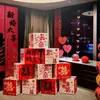 Decoração de Quarto de Casamento para Homens e Mulheres, Caixa de Som para Sala de Estar com Palavras Felizes, Decoração de Casamento, Caixa de Chão para Tirar Fotos, Enfeites de Chão