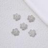Cuentas divisorias para torso de estrella de circón incrustado en oro de 18 quilates, torso de copo de nieve de circón incrustado en plata gruesa, accesorios para joyería DIY hechos a mano