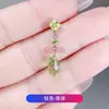 Pendientes de Aleación de Titanio F136 Colgante de Cristal de Hielo Gota de Agua Nicho de Gama Alta Clavo para Hélice Interna Hueso de la Oreja Joyería para Piercing de Titanio G23