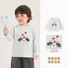 Kaka Panda roupas infantis camiseta de manga comprida para meninos e meninas outono e primavera roupa de outono para meninas blusa de outono para bebê base shirt moderna