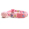Collar para Gato con Hebilla de Color y Cascabel Collar de Caramelo Corazón de Melocotón Amor Collar para Mascota Gato Collar Collar Cuello