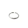 Anillo Mobius Sencillo de Plata de Ley S925 Ounihan para Mujer, Estilo Minimalista de Nicho, Anillo Abierto Simple y Versátil