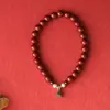 Pulsera de Cinabrio de Alto Contenido del Fabricante, Vaina de Loto con Perla de Agua Dulce, Pulsera de Arena Dorada Púrpura, Envío Directo