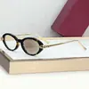 2026 Novos Óculos de Sol Femininos Estilo Oval Nerd Leopardo Transfronteiriços Ct0634, Óculos de Sol Masculinos Kajia Férias Cool