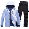 Traje nuevo cortavientos impermeable engrosado para hombre y mujer para exteriores, pantalones de esquí de montañismo al por mayor, soporte para entrega directa transfronteriza