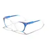 Óculos de Sol Rain's New Retro Boêmio Gatinho Sem Grau para Mulheres, Óculos de Grau Color-Blocking Estilo Europeu e Americano