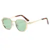 Gafas de Sol Metálicas de Marco Pequeño Estilo Nuevo Transfronterizas, Gafas de Sol Retro a la Moda, Unisex, Estilo Ins, Sensación de Alta Gama M5274