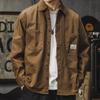 Camisa de Manga Comprida Masculina Estilo Japonês Bonito Casual Moderna Marca Primavera Roupa de Trabalho Jaqueta Camisa Masculina Primavera e Outono Novo Estilo