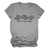 Los libros son mi terapia Amazon Europa y América Moda Casual Versátil Camiseta de Manga Corta con Cuello Redondo para Mujer
