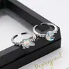 Anillo de Estrella y Luna para Mujer Diseño Primavera 2025 Ajustable Moderno Simple Anillo de Pentagrama