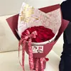 Papel de regalo de boda con lámina dorada, papel impermeable para envolver ramos, suministros florales románticos y festivos, al por mayor