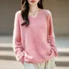 Nuevo Suéter de Punto de Lana Cachemir con Cuello en V, Mangas Largas, Hilo Floral, Acabado Cepillado y Lentejuelas, Otoño/Invierno 2026