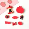 Set de Animales de Manzana de Dibujos Animados Accesorios de Resina para Manualidades Accesorios para el Cabello Pinzas para el Cabello Llaveros Dijes para Zapatos Materiales Al Por Mayor