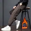 Pantalones casuales con forro polar transfronterizos para hombre, marca de moda, versátiles, con buena caída, pantalones de hombre con puño, pantalones tipo harén de moda para otoño e invierno