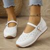 Zapatos Casuales Versátiles para Comercio Exterior, Primavera y Verano 2025 Talla Grande, Nuevos Zapatos de Mujer Transpirables Estilo Europeo y Americano con Hebilla