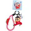 Chaveiro Autêntico Kung Fu Shin-chan Boneca Pingente Fofo Casal Carro Bolsa Chaveiro Boneca Ornamento