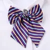 Corbata de Estudiante Rayada Relajada con Lazo Pequeño Corbata de Banco Hotel Lazo Doble Capa Corbata de Moño Profesional Corbata de Uniforme Escolar