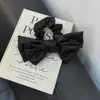 Laço de Camada Dupla Princesa Prendedor de Cabelo Faixa de Couro Feminina Simples High-End Prendedor de Rabo de Cavalo Faixa de Cabelo