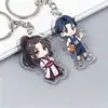 Chaveiro de Acrílico Criativo de Desenho Animado Personalizado Transparente Camada Dupla Espessada Acessório para Mochila Pequeno Pingente Atacado