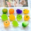 Simulação criativa três-dimensional brincadeira de comida frutas e vegetais luminosos acessórios de grampo de cabelo diy mini paisagem mini pequenos enfeites