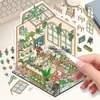 Floricultura de Postes de Primavera Adesivos de Paisagismo Floricultura de Desenho Animado Micro Loja DIY Impermeável Atacado Transfronteiriço Adesivos de Quebra-Cabeça Tridimensionais