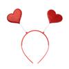 Especial transfronterizo para el Día de San Valentín europeo y americano diadema de corazón de melocotón rojo rosa cebolla amor lentejuela hebilla para la cabeza cabeza decorativa para fiesta navideña