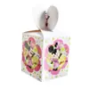 Caja de dulces con estampado de dibujos animados para decoración de fiestas infantiles, caja de refrigerios, caja de embalaje variada, caja de manzana, 6 piezas