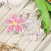 Novo Prendedor de Cabelo Feminino Qiyue Pequeno Fresco Estampado Flor de Cinco Pétalas Criativo Para Rabo de Cavalo Presilha Tubarão Atacado