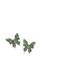 2023 Nuevos y elegantes pendientes de mariposa de circonita verde de alta calidad para mujer, ligeros, de lujo, retro, exquisitos, llenos de diamantes, joyería
