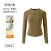 Camisa Base de Manga Larga con Cuello en V y Botones 100% Lyocell para Mujer, Se Puede Usar como Capa Interior o Exterior, Nuevo Estilo 2026 Top Camiseta de Alta Gama