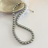 Chá Golden Round Pearl Colar Mulheres Luz Luxo Nicho High-end Simples Retro Empilhado Colar Estilo Francês Cadeia