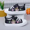 Zapatos de Lona Nuevos Cómodos de Dibujos Animados para Niños Zapatos Deportivos Planos Casuales para Niñas Zapatillas Ligeras Planas para Correr para Estudiantes