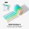 Fita Washi Bobo Gummy Series Embalada com Caixa 5 Rolos para Journaling DIY, Materiais de Diário, Adesivos Decorativos para Colagem