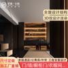 Muebles Personalizados de Madera Maciza para Toda la Casa, Diseño Integral para Villa, Gabinete de Vino Grande de Piso Plano, Tamaño Personalizado, Todo Madera Maciza, Estilo Oscuro