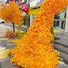 Atmosfera de outono folha de ginkgo realista videira decorativa folha de bordo cenário de vitrine de outono decoração arranjo de cena criação ambiental